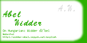 abel widder business card